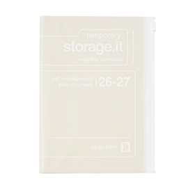 2026 Planner, Schedule Book, Starts in March 2026, Monthly B6 Model, Storage It, White, Marks 26SDR-CMU01-WH