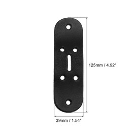 QUARKZMAN Leather Belt Pin Buckle with Rivets 39 mm Belt Head Connection Loop for Crafts Men Women Belt Accessories (Black), black