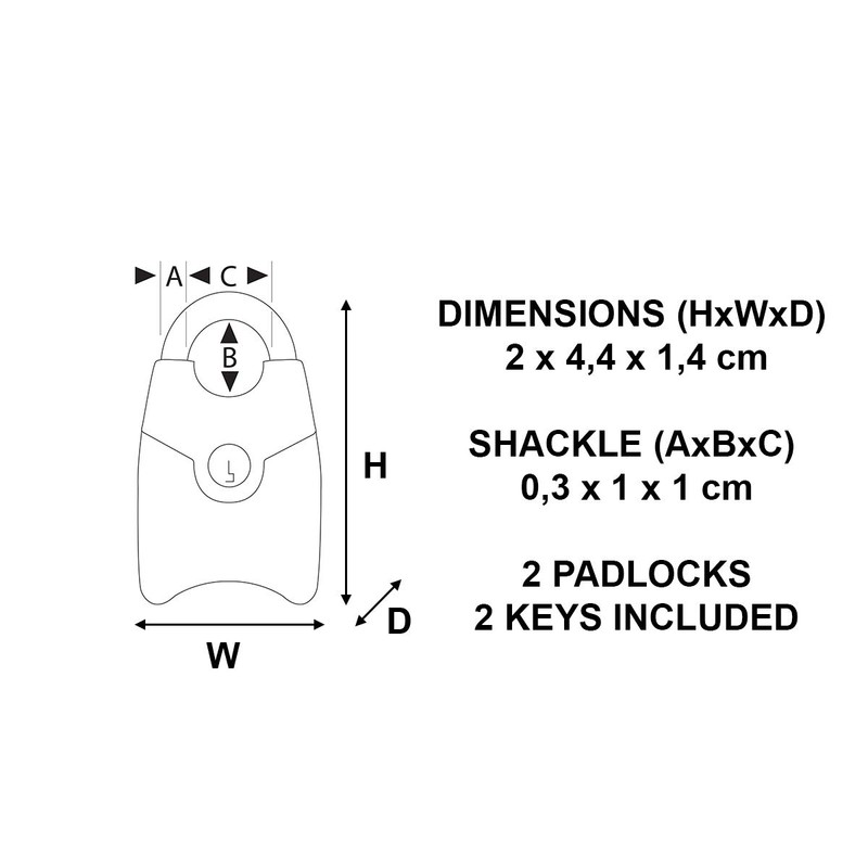 Masterlock - Cadenas s'entrouvrant fusion coloris assortis / 2 -