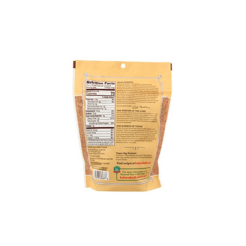 Bob's Red Mill Organic Flaxseed Meal, 16oz (Pack of 1)