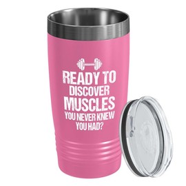 Personal Trainer Pink Edition Viking Tumbler 20oz - Discover Muscles - Fitness Instructor Workout Coach Exercise Lover Cardio Lover Gym Coach