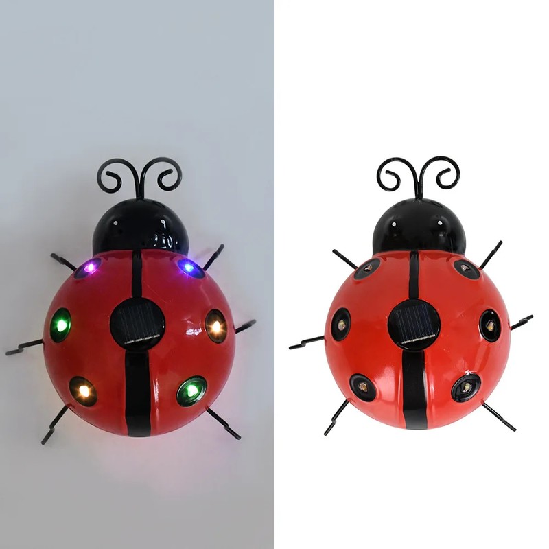Solar Ladybug Light for Outdoor Decor – IP65 Metal Hanging