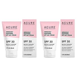Acure  Crema facial FPS 30 para piel sensible  Calma y protege con niacinamida y tanaceto azul  50 ml cu (2 pack)                                     