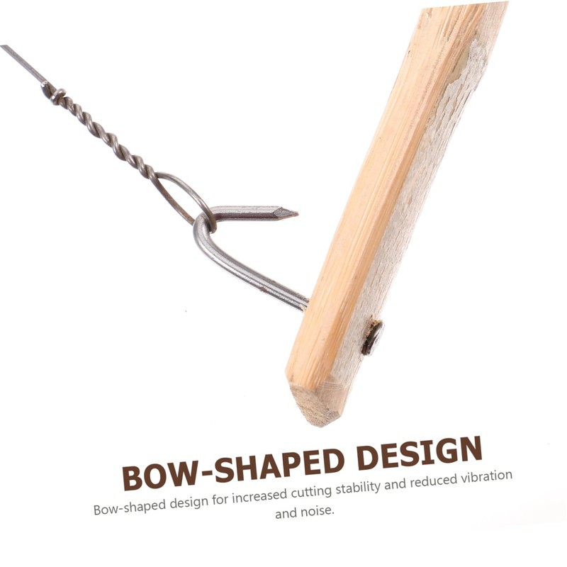 jojofuny Woodworking Coping Saw Bow Saw Hand Steel Bamboo Comfortable