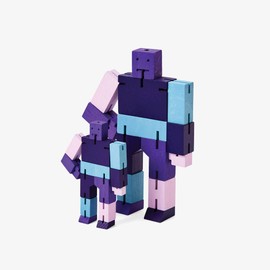 Areaware Cubebot® Capsule Collection | 3D Puzzle Robot | Purple Multi | David Weeks (Micro)