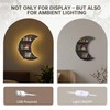 Crescent Moon Shelf with LED Light, Trinket Display Shelf &