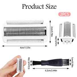 Replacement Shaving Foil Head for BRL130 BRL140 BRL175 RL146 Women's Shaver, Replacement Shaving Head Film, Replacement Blades Foil Head Accessories (White-2PCS)