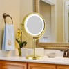 GURUN 8.5 Inch Rechargeable LED Lighted Tabletop Makeup Mirror with