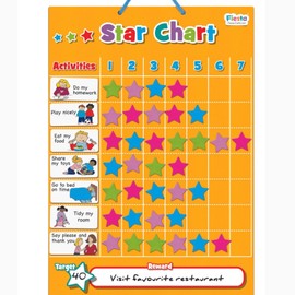 Fiesta Crafts Star Chart (T2388)- Magnetic Activity Board for Kids, Toddlers, Preschoolers, Boys & Girls - Teaches Responsibility, Good Behaviour & Chore Obedience at Home or in the School Classroom