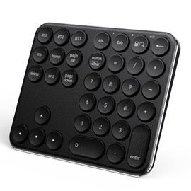 iClever Bluetooth Number Pad, Portable Wireless Number Pad, Aluminum Rechargeable 35-Keys Numeric Keypad for Multi-Devices, Compatible for Laptop, Mac, iMac, Tablet, PC and Desktop