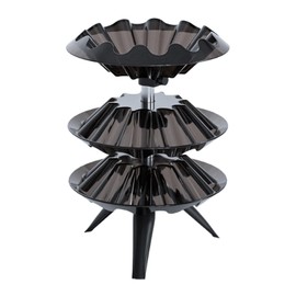 Harilla Nagellack -Display -Rack, Lippenstift Organizer Ständer 3 Tier vertikaler Lippenstifthalter Organizer für Office Workspace, Schwarz