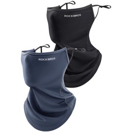 RockBros Face Cover UV Protection, Summer, Cool Feeling, Neck Cover, Neck Warmer, Sun Protection, UPF 50+, Not Stuffy, Sweat Absorbent, Quick Drying, Windproof, Dustproof, Lightweight, Sports, Bike