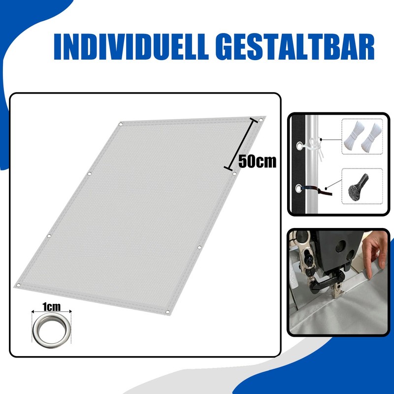 Awning with Mounting Ropes, Sun Protection, Waterproof, UV Protection, Wind