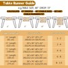 Baccessor Fall Pumpkin Bow Maple Leaf Table Runner Farmhouse 13x36