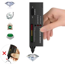 Diamond Tester,High Accuracy Diamond Tester Pen＋60X Mini LED Magnifying Jeweler Tool Kit,Professional Jewelry Diamond Selector for Novice and Expert, Thermal Conductivity Meter(Diamond Tester)
