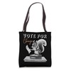 Graphic Novelty Funny Vote for Change Ballot Squirrel Tote Bag