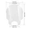 TCMT 39mm Forks Windshield Screen Fit For Harley Dyna Wide