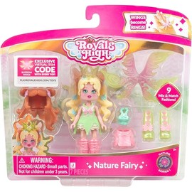 Royale High 3” Nature Fairy Fashion Doll - 1 Figure with 9 Fashion Accessories - Virtual Item Code Included - Series 1 - Ages 5+