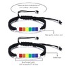 OIDEA Stainless Steel Rainbow Gay Couples Rope Braided Bracelet for
