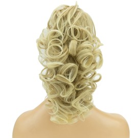 IMISSU Messy Curly Hair Short Claw Ponytail Hair Extensions Ponytail Clip in Hairpieces Wig (Dirty Blonde)
