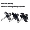 SICWOOD 3pcs Slot Cutter Router Bit Set 1/4 Shank -