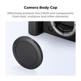 K&F Concept RF Mount Rear Lens Cap & Body Cap Cover & Hot Shoe Cover Kit, RF Lens Cap, RF Mount Back Cap, RF Cap for Canon EOS R50 R100 R10 R8 R7 R6 R6 II R5 R5C R3 RP