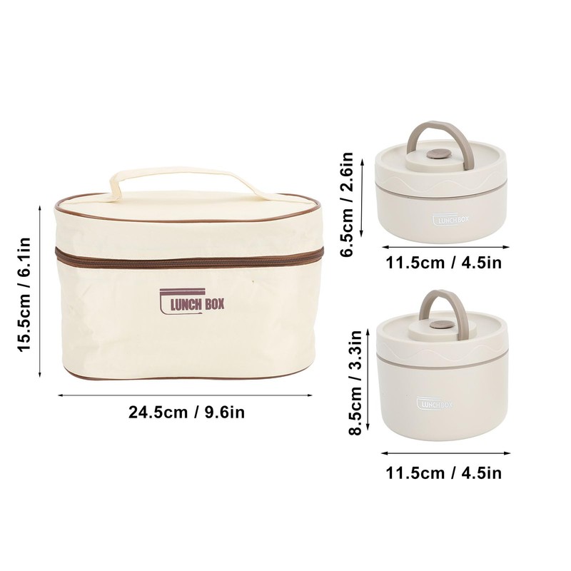 Thermal Container, Stainless Steel Warming Container, BPA-Free Food Container, Equipped