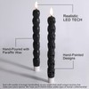 Eywamage Black Skull Flameless Taper Candles with Remote, Flickering Real