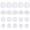 TOAOB 40pcs Flat Silicone Earring Back Pads 4 Sizes Heavy