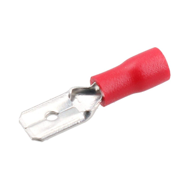 3mm Male Red Electrical Cable Wire Spade Terminals Crimps Connectors