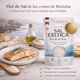 Sal Celtica | Celtic Salt variante (250 Gramos, Flor de Sal)