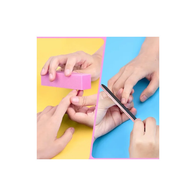 13 Limas Para Uñas Manicure Sponge Y Pulidores Profesionales