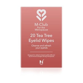 M-Club Biodegradable Tea Tree Eyelid Wipes 20 Pack - Soothing Relief for Dry, Irritated Eyes & Blepharitis - Gentle, Individually Wrapped, Travel-Friendly, Hypoallergenic, Ideal for Sensitive Eyes