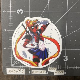Sailor Moon Deadpool Adult Humor Sticker For Skateboard Phone Guitar Ect New3