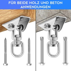 Awroutdoor 450 kg Capacity Stainless Steel 360° Rotating Ceiling Hook Swing