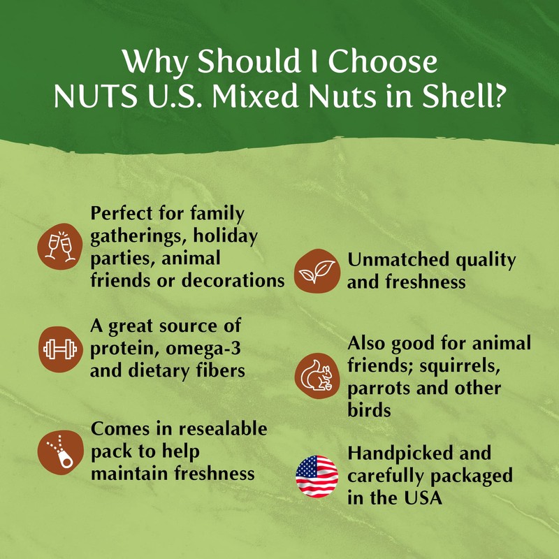 NUTS U.S. – Mixed Nuts In Shell (Almonds, Walnuts, Hazelnuts,