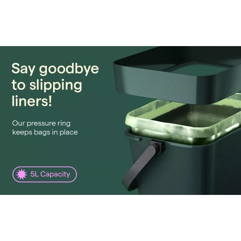 Nataka Indoor Kitchen Compost Bin Sealed Hanging Waste Bin Bucket