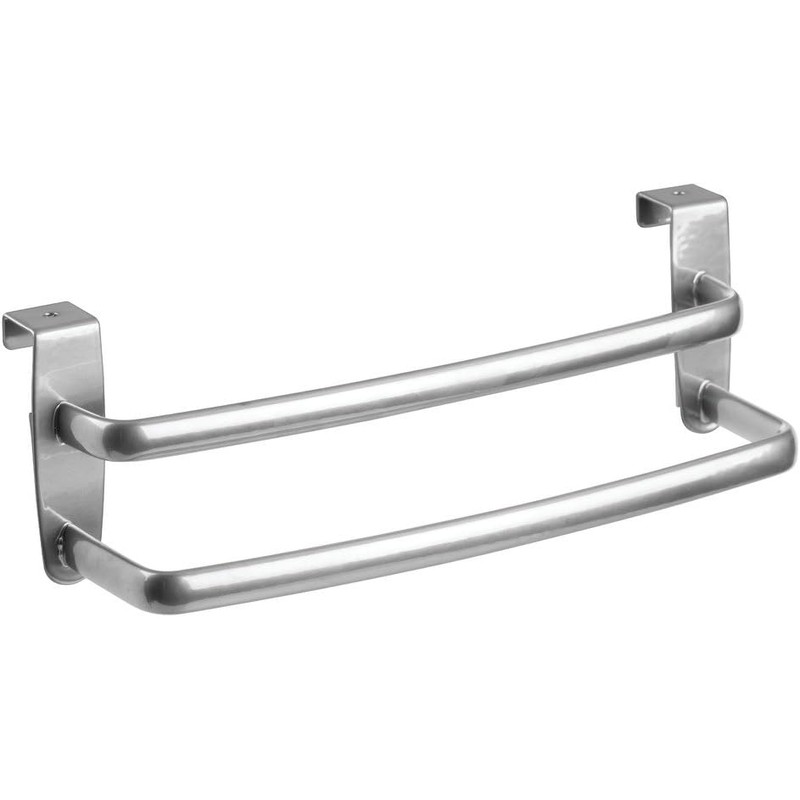 InterDesign Axis Over The Cabinet Towel Bar, Double 9-Inch, Bronze