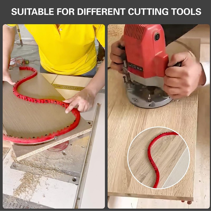 Bordstract Woodworking Profiling Strips, 2M Flexible Curve Template, Strip Router