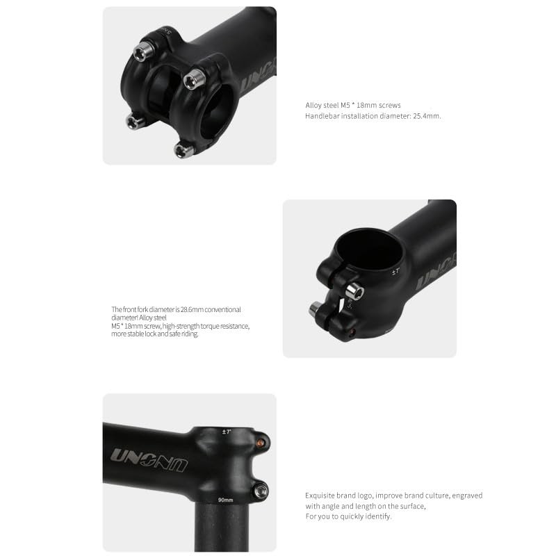 Bicycle Stem 25.4mm x 28.6mm 7° 17° 35° 60-135mm Sand/Glossy