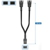 deleyCON 15 cm 3-Pin Fan Y-Cable Nylon - Robust Adapter