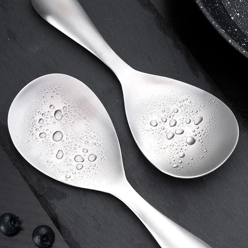Serving Spoon, 304 Stainless Steel Spoon, Risotto Spoon, Large Smooth