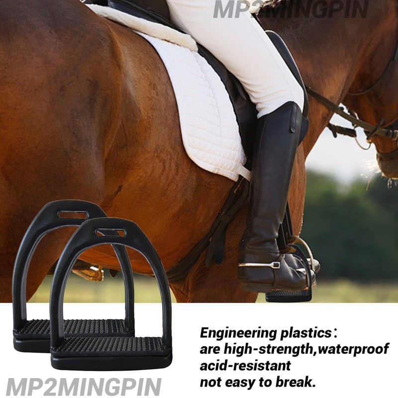 MP2MINGPIN Lightweight POM Plastic Stirrups, Rust-Resistant and Comfortable Equestrian Stirrups,
