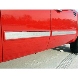 4pc Chrome Side Molding Insert fits Silverado EXT 2007-2008