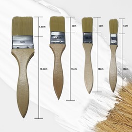 Paint Brush Set 4 Pieces Width 50mm 35mm 25mm 20mm Brush Set Wooden Handle Acrylic Oil Brush Painting