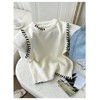 Verdusa Women's Sleeveless Sweater Old Money Ribbed Knit Pullover Binding