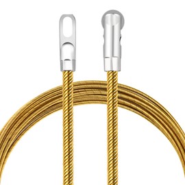 Fnvarak Fish Tape 16.4ft Wire Puller Running Electrical Wire Cable Pulley Head Spring, Heavy Duty, Through Wall Wire Guide Device,Applicable Multiple Scenario