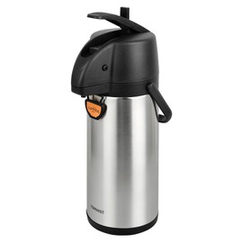 Airpot Coffee Dispenser Thermal with Pump,2.5L/85 Oz Insulated Stainless Steel Large Airpot Coffee Carafe Lever Action for Hot/Cold Water,Thermal Carafes for Hot Cocoa for Parties