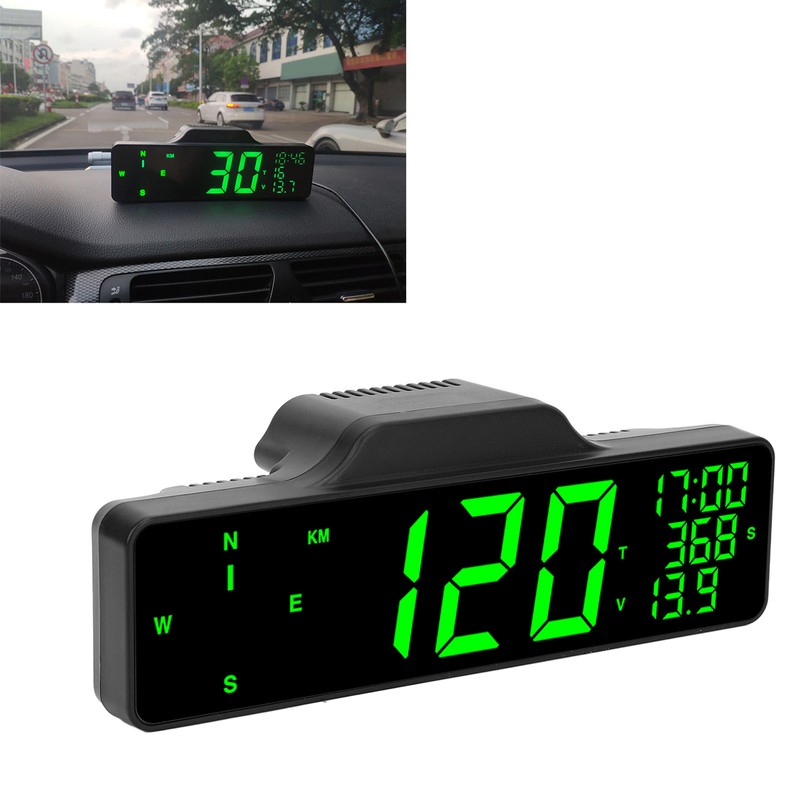 8in Car HUD Display Multifunction GPS Speedometer Fatigue Driving Alarm