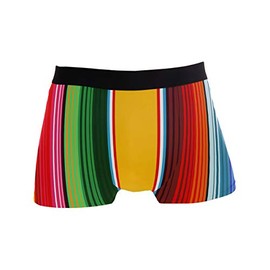 Leisure Workout Underwear Brief Boxer Mexican Traditional Cinco De Mayo Ethnic Striped Mens Underwear Soft Boxer Briefs Size S